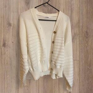 Women's White Sweater Cardigan
